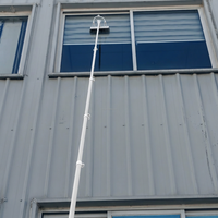 Système de perche télescopique en fibre de carbone de 3 à 21 m, alimenté en eau, écologique et jetable, pour le nettoyage des fenêtres et des panneaux solaires par lavage à pression