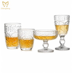 Juego de Vasos de Estilo Palacio Exclusivo para Hotel, Vaso Highball, Tazón para Helado, Copa de Vino Tinto, Copas de Champán - Product Image 1