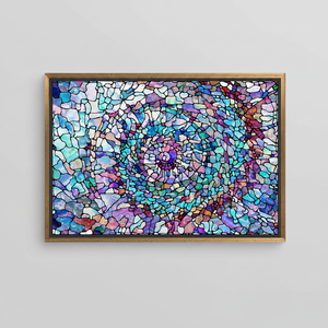 Modern Colorful Decor: Printed Canvas Artwork for Elegant Spaces,GOLD <b>FRAMED</b> CANVAS - Product Image 2