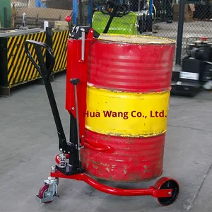 철제 및 플라스틱 오일 드럼 운반 카트 수동 유압 지게차 이글 비크 핸드 푸시 적재/하역 도구 - Product Image 3