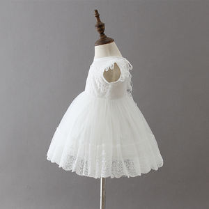 Abito da Battesimo Ricamato per Bambina, Vestito Bianco da Cerimonia per Comunione, per Bambini da 12 a <span class=keywords><strong>18</strong></span> <span class=keywords><strong>Mesi</strong></span> - Product Image 3