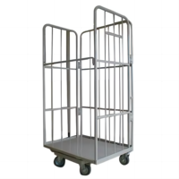 Cage de stockage industrielle, cage à roulettes, conteneur en treillis métallique robuste pliable à 4 roues, OEM 400 kg