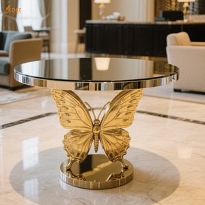 Hotel personalizado decoración pública grande oro mariposa patio arte escultura asiento tamaño real Acero inoxidable mariposa silla y Mesa - Product Image 2