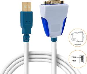 Cable USB a DB9 Macho RS232 <span class=keywords><strong>US232R</strong></span>-500-BULK, Cable Convertidor de 1M con Chip FT232RQ, Compatible con Todos los Sistemas Informáticos - Product Image 3