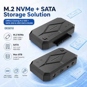 Station de clonage hors ligne pour disques M.2 NVMe SATA III, 10 Gbps USB3.2 Gen2, sans outil, compatible 2.5/3.5 2230-2280 M.2, jusqu'à 8 To, <span class=keywords><strong>duplicateur</strong></span> de disques durs - Product Image 4