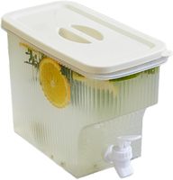 Ensemble distributeur de boissons en plastique transparent grande capacité avec robinet, design moderne pour fêtes