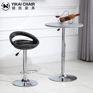Tabourets de bar modernes en ABS de haute qualité, noirs, réglables en hauteur, pour îlot de cuisine - Product Image 3
