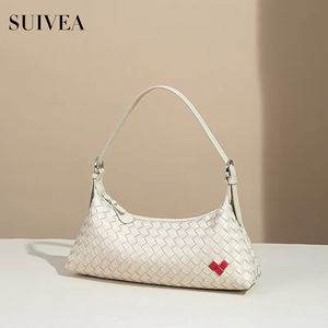 กระเป๋าผ้าทอแฮนด์เมดดีไซน์เฉพาะกลุ่มกระเป๋าถือสำหรับผู้หญิง, กระเป๋าถือสะพายไหล่ใบเดียวอเนกประสงค์ทันสมัย - Product Image 4