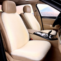Coussin de siège de voiture en fausse fourrure de renard, épais et chaud pour l'hiver, housse de siège universelle, protection de siège auto pour l'intérieur du véhicule