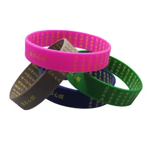 promotional cheap custom name rubber silicone eco friendly printed bracelet wristbands with logo custom