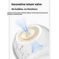 Bouteille d'alimentation pour nouveau-né sans BPA, anti-colique, large ouverture, tétine en silicone, motif imprimé, avec bouchon, 0-12 mois