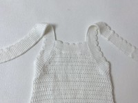 Nouvelle Arrivée Robe d'été en Coton Doux Tricoté pour Bébé Fille, Robe Unie Sans Manches en Maille Creuse avec Volants à l'Ourlet pour Enfants