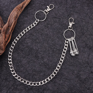 Chaîne de taille Crâne en Argent Tibétain, simple rangée, style Hip Hop, décontractée - Product Image 3