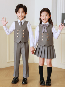 Nuevo Conjunto <span class=keywords><strong>de</strong></span> Uniforme Escolar Estilo Preppy para Jardín <span class=keywords><strong>de</strong></span> Niños y Primaria, Túnica <span class=keywords><strong>de</strong></span> Graduación para Niños y Disfraz para el Día del Niño - Product Image 3
