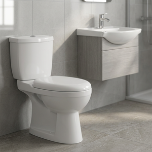 Precio de fábrica Washdown Juego de inodoro y lavabo de cerámica de dos piezas Baño montado en el suelo Artículos sanitarios Inodoro - Product Image 4
