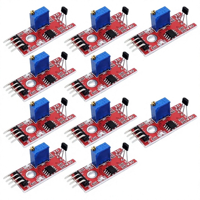 KY-024 Linear Hall Effect Sensor Analog Magnetic Field Detection Module 3.3V-5V for Raspberry Pi STM32 DIY Electronic Parts