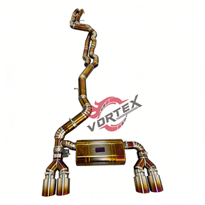 ท่อไอเสียแบบวาล์วเดี่ยว Vortex Racing Grade Golden Burnt Titanium ความยาวเท่ากันทุกท่อน สำหรับ BMW M2C F87 Sport Coupe Tuning Muffler - Product Image 4
