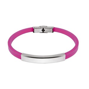 Pulsera de Acero y Brazaletes de Moda de EVA Rosa de 0.5CM - Product Image 1