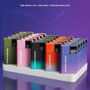 Bán Buôn Kim Loại Inflatable Nhẹ Hơn In LG Net Vụ Nổ Màu Đỏ Giá Trị Màu Sắc Cao Dùng Một Lần Windproof Tùy Biến - Product Image 2