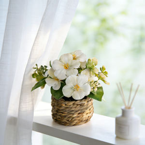 Plantes artificielles <span class=keywords><strong>en</strong></span> <span class=keywords><strong>pot</strong></span>, décorations <span class=keywords><strong>de</strong></span> maison <span class=keywords><strong>de</strong></span> style rural, vase décoratif <span class=keywords><strong>en</strong></span> plastique avec fleurs, décoration centrale sur la table - Product Image 3