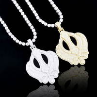 Collar con Colgante de Cruz Hip Hop de Plata de Ley 925 Personalizado para Hombre, Chapado en Oro, con Moissanita de Corte Brillante, Joyería Fina