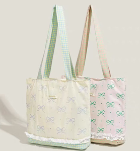 Sac à main léger imprimé pour femme avec logo personnalisé, sac de shopping - Product Image 1