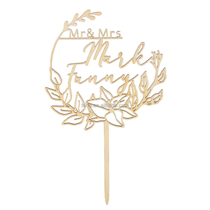 Mộc Mạc bánh cưới Topper cá nhân bánh Topper tùy chỉnh Mr Mrs bánh Topper kỷ niệm bánh toppers - Product Image 4
