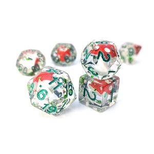 Ensemble de dés personnalisés en résine D20 polyédriques pour jeux de rôle RPG, avec champignon à l'intérieur - Product Image 4