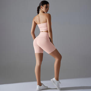 Ensemble 2 pièces sexy pour femme, grande taille, débardeur de sport sans bretelles, tenue de fitness, course en plein air, yoga, entraînement - Product Image 3