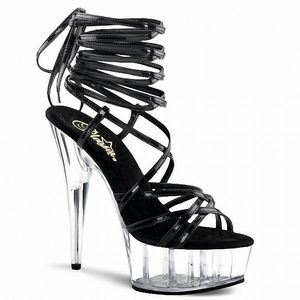 Negro Leaky Toe Bed Sexy Runway Strip Pole Dance Sexy Drag Dance Mujer Fetiche Transparente Impermeable Plataforma Tacones de aguja - Product Image 1