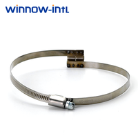 Collier de serrage pour tuyau en acier inoxydable, collier à vis sans fin pour raccordement de tuyau en caoutchouc, durable, facile à installer