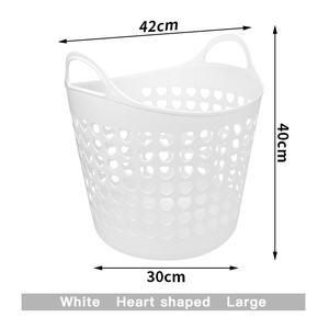 Venta al por mayor sostenible PP hogar plástico lavandería cesta de almacenamiento de artículos diversos multifuncional moldeado por inyección para cocina Baño - Product Image 4