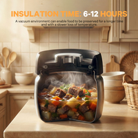Thermos alimentaire à large ouverture de 710 ml, boîte à lunch isotherme de 14 oz pour enfants et bureau, thermos anti-fuite avec couvercle à bouton unique