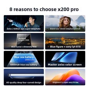 Original pour smartphone vivo X200 Pro 5G, Nouveau, Boutique Officielle, 200 millions de pixels, Super Téléobjectif APO Zeiss, Dimensity 9400 - Product Image 6