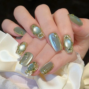 Kit de Gel UV Effet Clair de Lune Cristal Blanc Français, Effet Œil de Chat, Perles de Verre Soie Satinée, Vernis Gel Liquide pour Manucure et Nail Art - Échantillon - Product Image 3