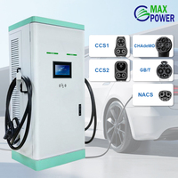 Station de recharge rapide pour véhicules électriques MAXPOWER OEM ODM commerciale OCPP 180 kW CHAdeMO DC avec double connecteur IP54