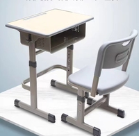 Ensemble de bureau et de chaise d'écolier en métal moderne pour la chambre d'enfant, le salon et le bureau à domicile - Mobilier scolaire