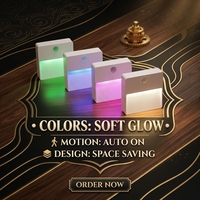 Veilleuse LED moderne rechargeable à piles, 16 couleurs, avec détecteur de mouvement et installation magnétique pour chambre, couloir, escalier