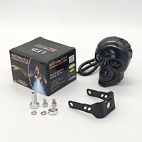 Phare de moto LED à faisceau haut et bas projecteur de crâne noir véhicules électriques externes étanche voiture jaune transfrontalière 12V