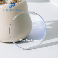 Lentilles optiques Pioneer 1.56 1.60 1.67 1.74 anti-lumière bleue UV420, lentilles anti-lumière bleue à indice CYL élevé, lentilles optiques monocales