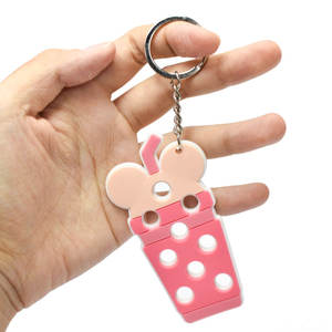 Porte-clés colorés avec trous, design personnalisé, 2D 3D, en caoutchouc PVC souple, porte-clés cadeau, porte-clés coloré avec trous pour boisson, tendance <span class=keywords><strong>Cley</strong></span> - Product Image 3