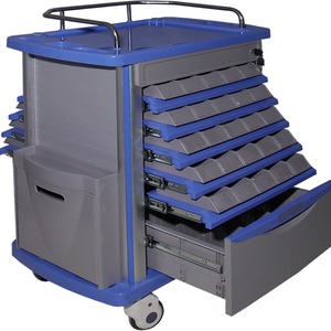 Chariot médical mobile Taigyu SLV-C4012 pour la distribution de médicaments, avec tiroirs et compartiments de rangement - Product Image 2