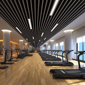 Vente chaude Industrielle Haute Lumen Noir Blanc En Aluminium Bureau Boutique Centre Commercial Forme Linéaire Led Pendentif Plafonnier - Product Image 5