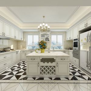 Muebles de Cocina Modernos de Alta Calidad Personalizados, Muebles de Diseño Europeo Exquisito en Madera, Muebles de Cocina Modernos - Product Image 1