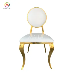 Yüksek kaliteli paslanmaz çelik altın küçük sırtlı sandalye ziyafet için düğün ve olay