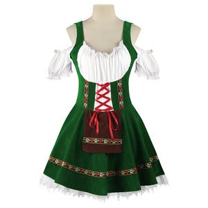 Couples traditionnels Oktoberfest Costume défilé taverne barman serveuse tenue Cosplay carnaval Halloween fantaisie robe <span class=keywords><strong>de</strong></span> soirée - Product Image 5