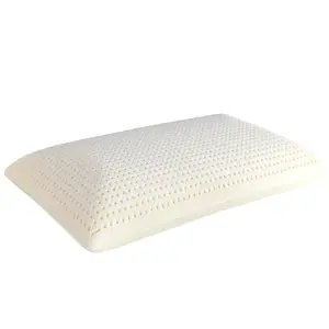 Almohadas de cama de relleno de látex de caucho natural personalizadas a precio de fábrica OEM 100% con funda extraíble