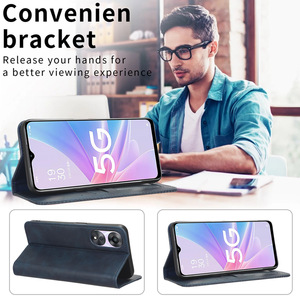 2023 Populaire Commerciële Magnetische Gesp Retro Vintage Lederen Shell Voor <span class=keywords><strong>Oppo</strong></span> Reno10 - Product Image 6