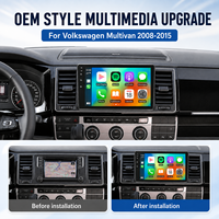 Autoradio Android 2+32 Go avec GPS, Bluetooth, DSP intégré, WiFi 5 GHz, USB pour Volkswagen Multivan 2008-2015