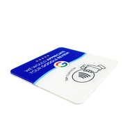 Base de Acrílico con NFC para Mostrar Reseñas de Google, con Código QR para Reseñas en Redes Sociales